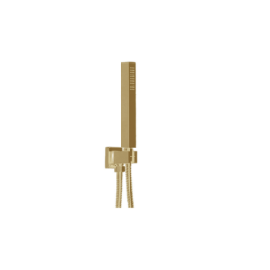 SQUARE Hand Shower Kit With Water Outlet and Bracket- BRUSHED GOLD-BT