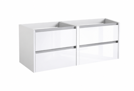 1200mm Wall-Hung Gloss White Vanity Unit – Glossy White -BT