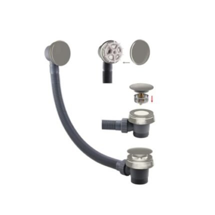 TREVISO- Easy Clean Bath Waste- BRUSHED NICKEL - BT