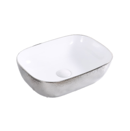 ART BASIN (455x325x135mm)- Gloss Nickel & White - BT