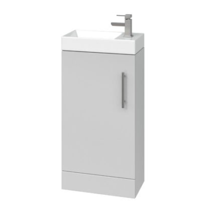 Floor Standing (400mm) Vanity Unit – Matt Light Grey - BT