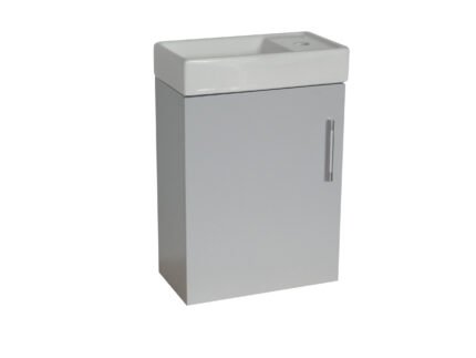 Wall Hung (400mm) Vanity Unit – Matt Light Grey - BT