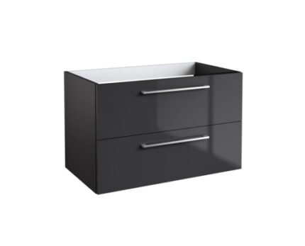 RADIANCE (800mm-2 Drawer) Wall Hung Vanity Unit – Anthracite - BT