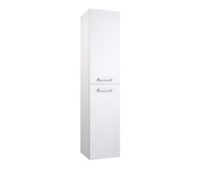 RADIANCE (160mm-2 Door): Wall Hung Storage Unit – Glossy White - BT