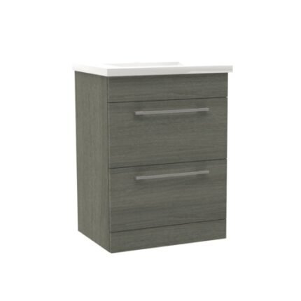 RADIANCE (600mm-2 Door) Floor Standing Vanity Unit – Grey Ash - BT
