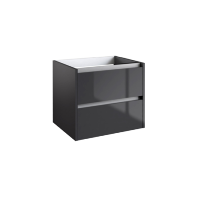 CITY46 (600mm-2 Drawer) Wall Hung Vanity Unit – Anthracite - BT