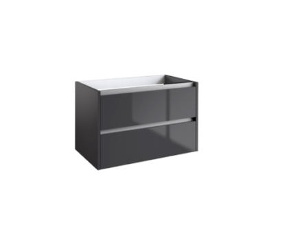 CITY46 (800mm-2 Drawer) Wall Hung Vanity Unit – Anthracite - BT