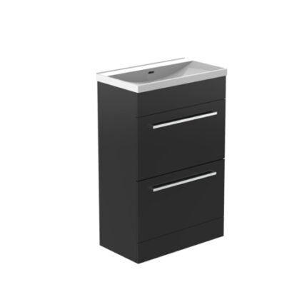 ROMA (500mm-2 Drawer) Floor Standing Vanity – Anthracite - BT