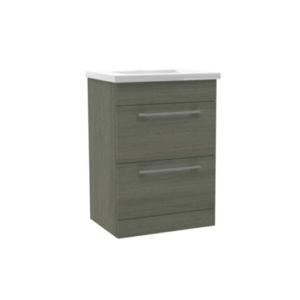 ROMA (500mm-2 Drawer) Floor Standing Vanity – Grey Ash - BT