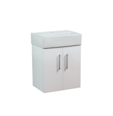 FLAIR (420mm-2 Door) Wall Hung Vanity Unit – Glossy White - BT