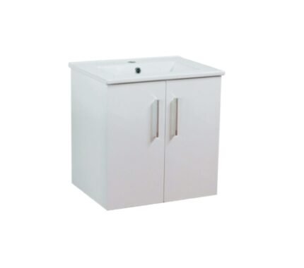 FLAIR (500mm-2 Door) Wall Hung Vanity Unit – Glossy White - BT