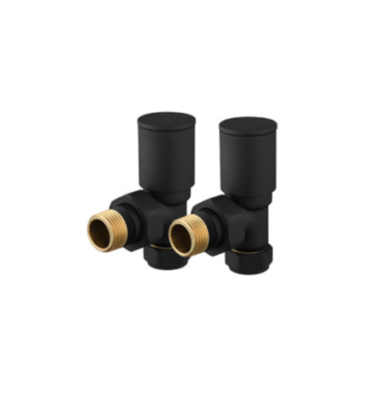 CORNER Radiator Valve-MATT BLACK -BT
