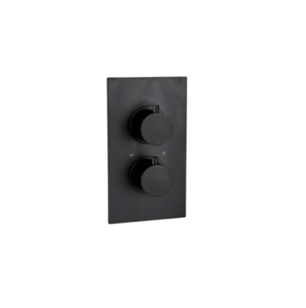 TREVISO (2 Outlets) Thermostatic Concealed Shower Mixer- MATT BLACK -BT