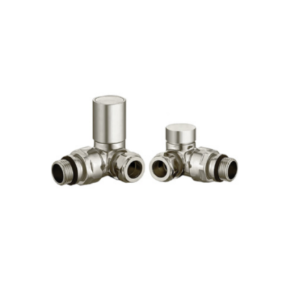 CORNER Radiator Valve- BRUSHED NICKEL - BT