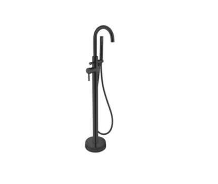 TREVISO- Bath & Shower Mixer With Kit (Floor Standing)- MATT BLACK -BT