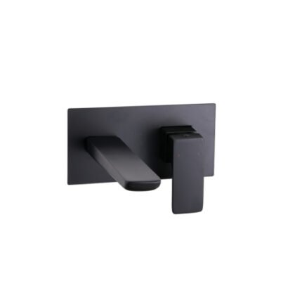 MESSINA (Single Lever)- Wall Mounted Basin Mixer With Spout- MATT BLACK -BT