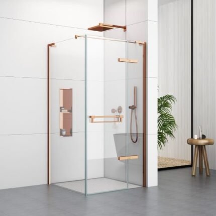 900 SIDE PANEL (8mm Glass)- BRUSHED ROSE GOLD -BT