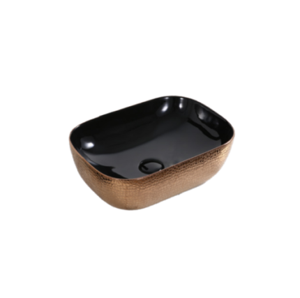 ART BASIN (455x325x135mm)- Gloss Rose Gold & Black - BT