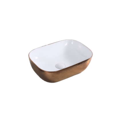 ART BASIN (455x325x135mm)- Gloss Rose Gold & White - BT
