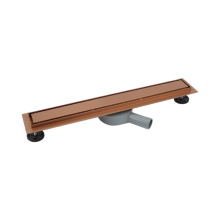 LINEAR Wetroom Drain (600x70mm)- BRUSHED ROSE GOLD - BT