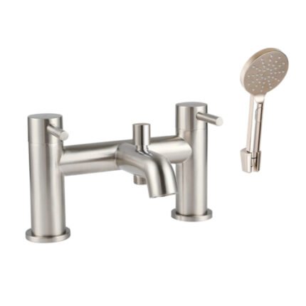 TREVISO (Dual Lever) Bath Shower Mixer With Kit- BRUSHED NICKEL - BT