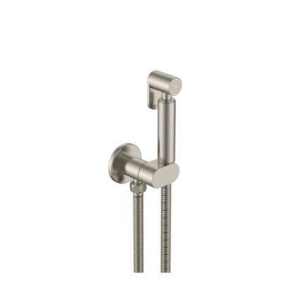 DOUCHE KIT (Round) With Anti-Flood Safety Valve- BRUSHED NICKEL - BT