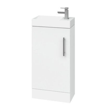 Floor Standing (400mm) Vanity Unit – Gloss White - BT