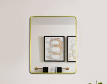 FRAME Bathroom Mirror (500x600X32mm)- BRUSHED GOLD -BT