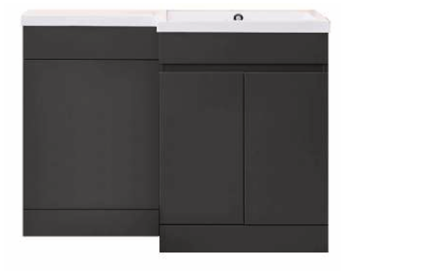 ACE COMBO 1100mm Vanity & Back-to-Wall WC Unit with Integrated Basin (Right Hand) – Anthracite -BT