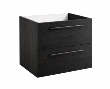 Roma 500mm Wall-Hung Basin Vanity Unit only  – Black Oak-BT