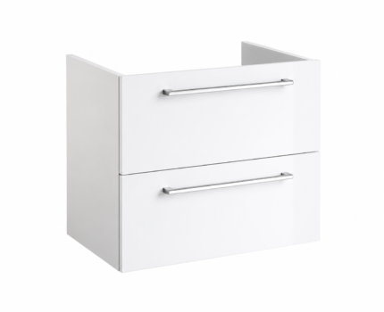 Roma 500mm Wall-Hung Basin Vanity Unit only  – Gloss White -BT