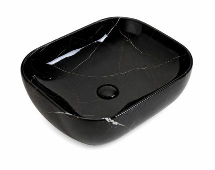 500mm Rectangular Black Marble Countertop Basin -BT