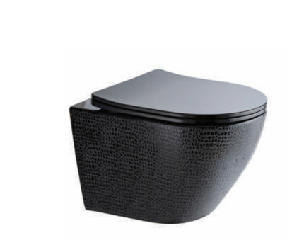 Treviso (Crocodile) Wall-Hung Toilet with Soft-Close Seat - BT
