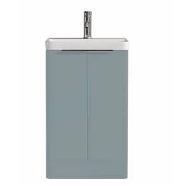 WallMounted Vanity Unit & Integrated Basin – Light Grey (W600mm)-BT