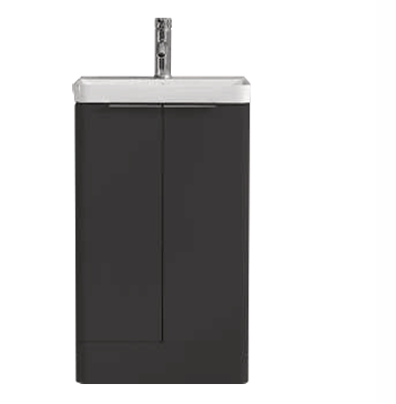 Wall Mounted Vanity Unit & Integrated Basin – Anthracite (W600mm) -BT