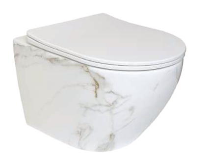 Treviso  Wall-Hung Toilet in Calcutta Gold-BT