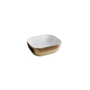 Gloss Gold & Gloss White Countertop Basin – 455 x 325 x 135mm (BT)