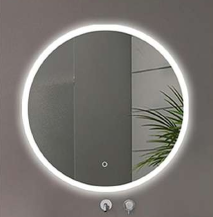 GLAZE GZ500 Circular LED Bathroom Mirror with Touch Sensor & Demister (500mm)-BT