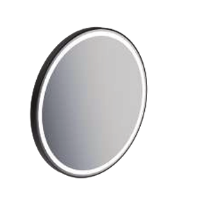 Matt Black Square Mirror – 500x500mm-BT
