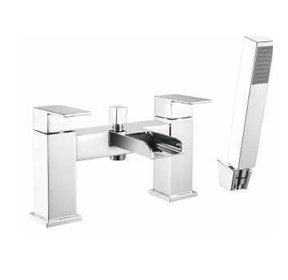 Waterfall Wall Mounted Bath & Shower Mixer Kit -BT