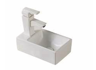 SSB704-L Compact Left-Hand Wall-Hung Basin (305 x 180 x 110mm)-BT