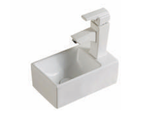 SSB704-R Compact Right-Hand Wall-Hung Basin (305 x 180 x 110mm)-BT