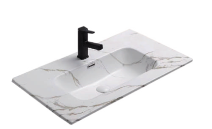 Carrara Marble Effect Polymarble Basin- BT