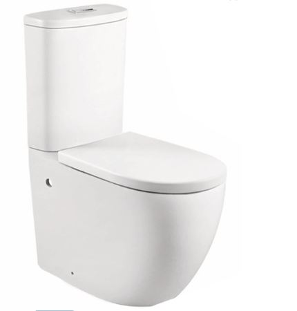 BG110 Close Coupled WC Pan & Cistern with Soft-Close UF Seat (W380 x D630 x H820mm)-BT