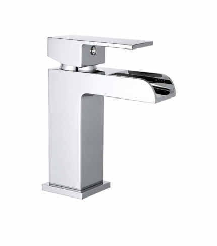 Waterfall WF100 Modern Cloakroom Mini Basin Mixer Tap - Chrome-BT