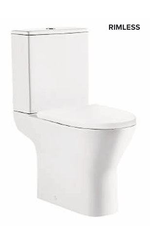 Close Coupled WC Pan & Cistern with Soft-Close UF Seat (W370 x D610 x H800mm)-BT