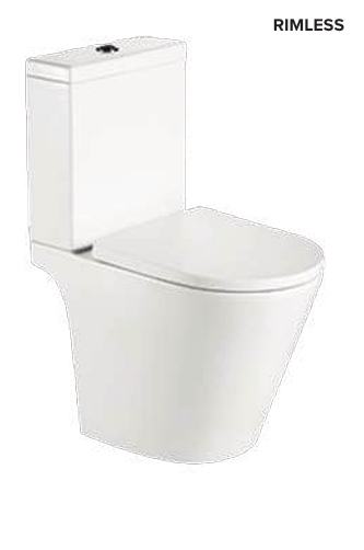 Close Coupled WC Pan & Cistern with Soft-Close UF Seat (W385 x D625 x H790mm)- BT