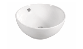 Countertop Washbasin 380 x 380mm – White Ceramic Above-Counter Sink-BT
