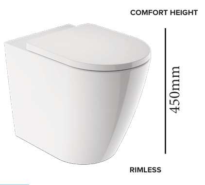 Back to Wall WC Pan with Soft-Close UF Seat (W355 x D560 x H400mm)-BT