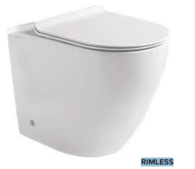 Rimless Back to Wall WC Pan with Soft-Close UF Seat (W360 x D520 x H400mm)-BT
